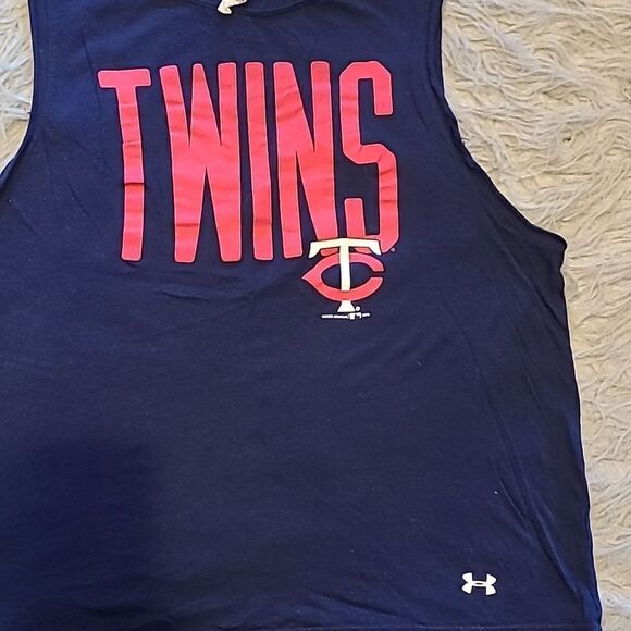 Under Armour heat gear mn twins logo soft tank top size large - Picture 2 of 4
